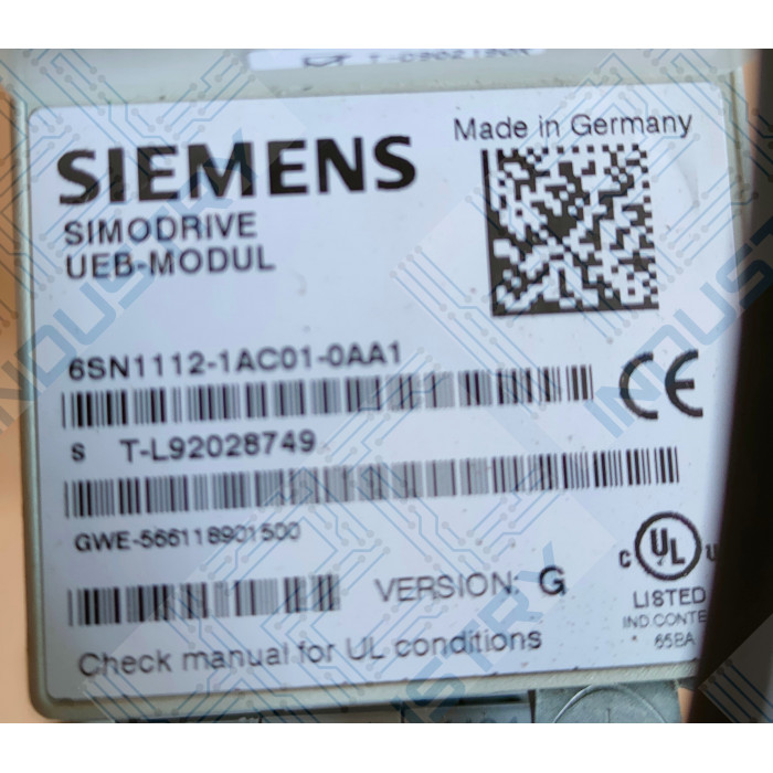Siemens SIMODRIVE 611 Module 6SN1112-1AC01-0AA1 vue etiquette