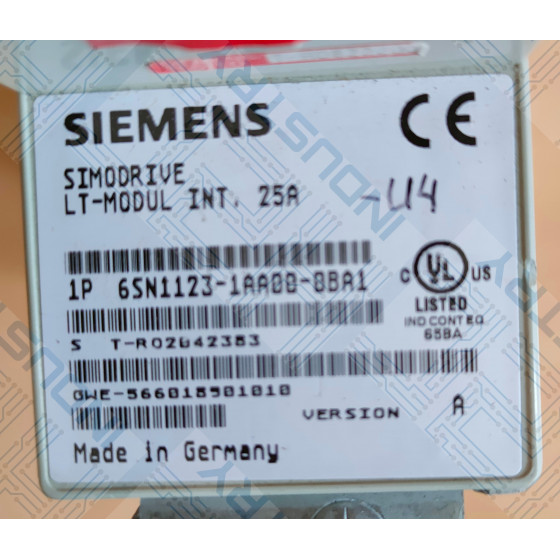 Siemens 6SN11231AA000BA1 6SN1123-1AA00-0BA1 Simodrive 25A vue etiquette